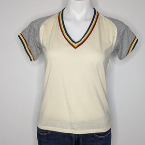 Camp Collection Will Tee Cream Grey Short Sleeve T-shirt XS